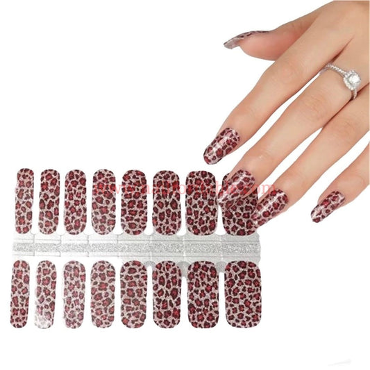 Cheetah glitter Nail Wraps | Semi Cured Gel Wraps | Gel Nail Wraps |Nail Polish | Nail Stickers