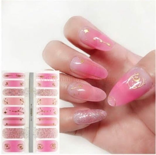 Zodiac Crystal Wraps Nail Wraps | Semi Cured Gel Wraps | Gel Nail Wraps |Nail Polish | Nail Stickers