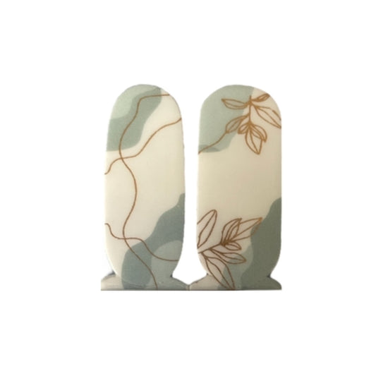 Gold drawing leaves accents | Nail Wraps | Nail Stickers | Nail Strips | Gel Nails | Nail Polish Wraps - Nailfordable