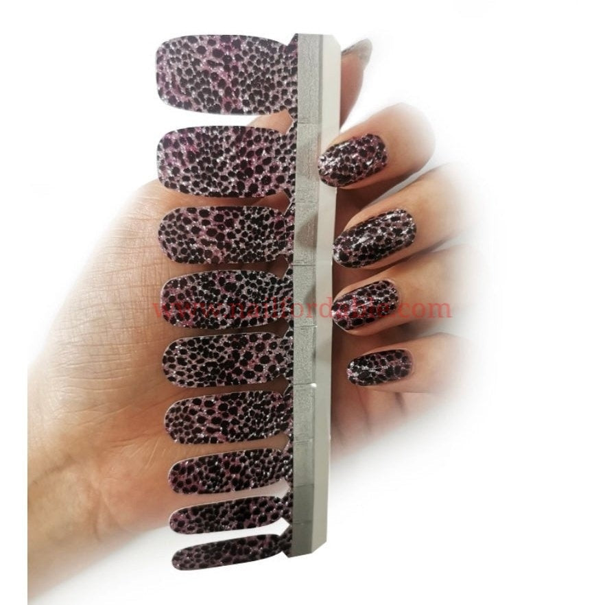 Pink Leopard Nail Wraps | Semi Cured Gel Wraps | Gel Nail Wraps |Nail Polish | Nail Stickers