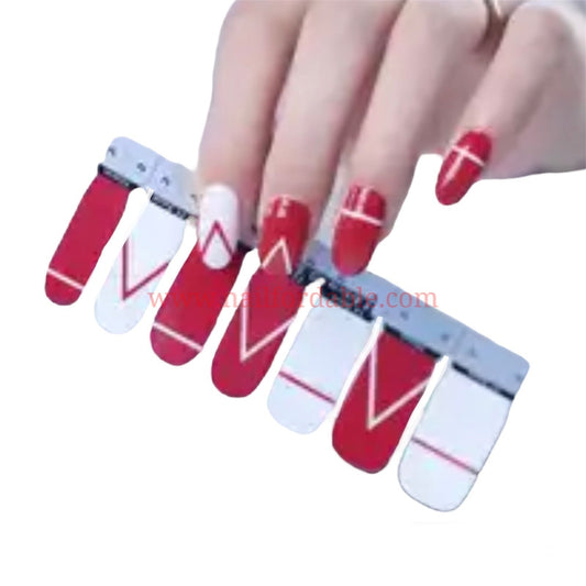 Triangle’s border Nail Wraps | Semi Cured Gel Wraps | Gel Nail Wraps |Nail Polish | Nail Stickers