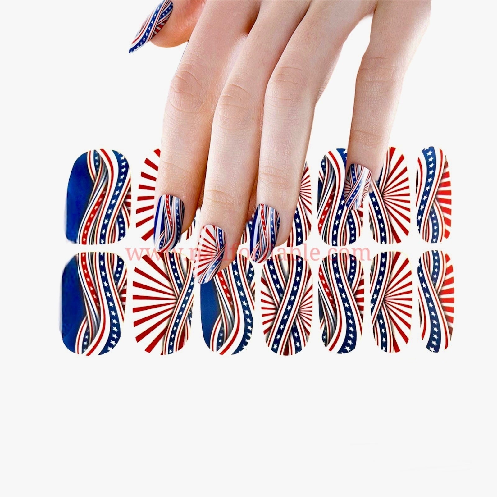 American Glory Nail Wraps Nail Stickers Nail Strips Gel Nails