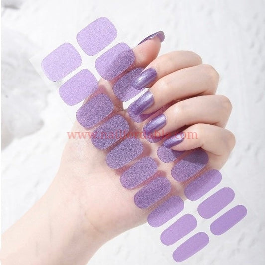 Purple Luster- Cured Gel Wraps Air Dry/Non UV Nail Wraps | Semi Cured Gel Wraps | Gel Nail Wraps |Nail Polish | Nail Stickers