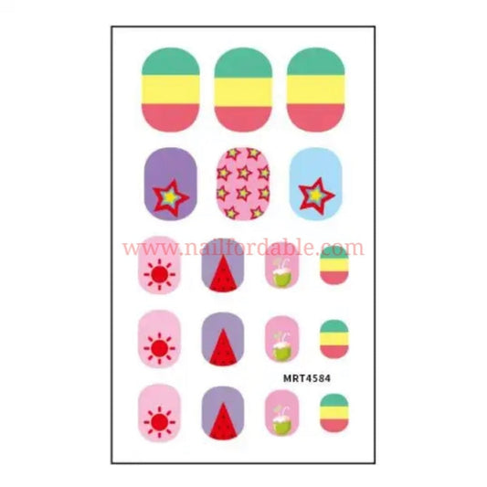 Tasty drink Nail Wraps | Semi Cured Gel Wraps | Gel Nail Wraps |Nail Polish | Nail Stickers