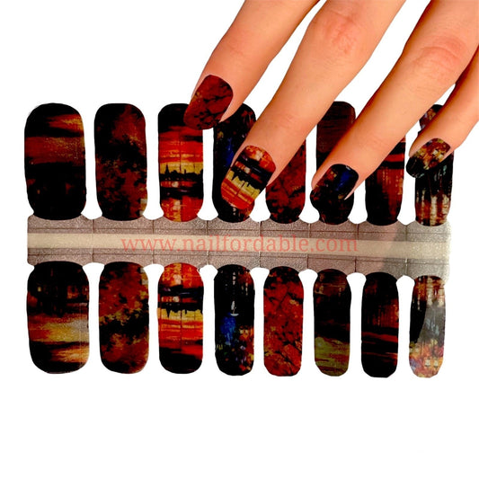 European night Nail Wraps | Semi Cured Gel Wraps | Gel Nail Wraps |Nail Polish | Nail Stickers