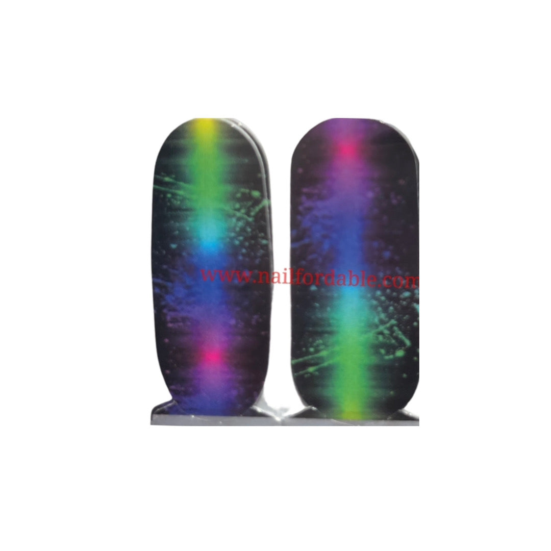 Neon reflection | Nail Wraps | Nail Stickers | Nail Strips | Gel Nails | Nail Polish Wraps - Nailfordable