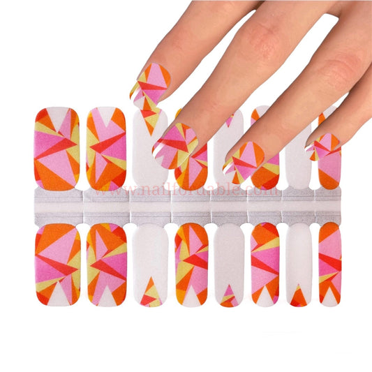 Made of triangles Nail Wraps | Semi Cured Gel Wraps | Gel Nail Wraps |Nail Polish | Nail Stickers