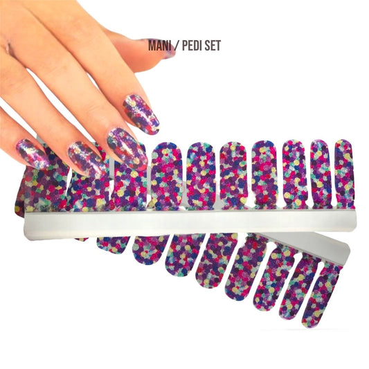 Colorful spots Nail Wraps | Semi Cured Gel Wraps | Gel Nail Wraps |Nail Polish | Nail Stickers
