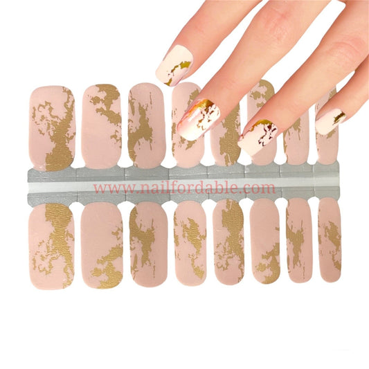 Gold lakes Nail Wraps | Semi Cured Gel Wraps | Gel Nail Wraps |Nail Polish | Nail Stickers