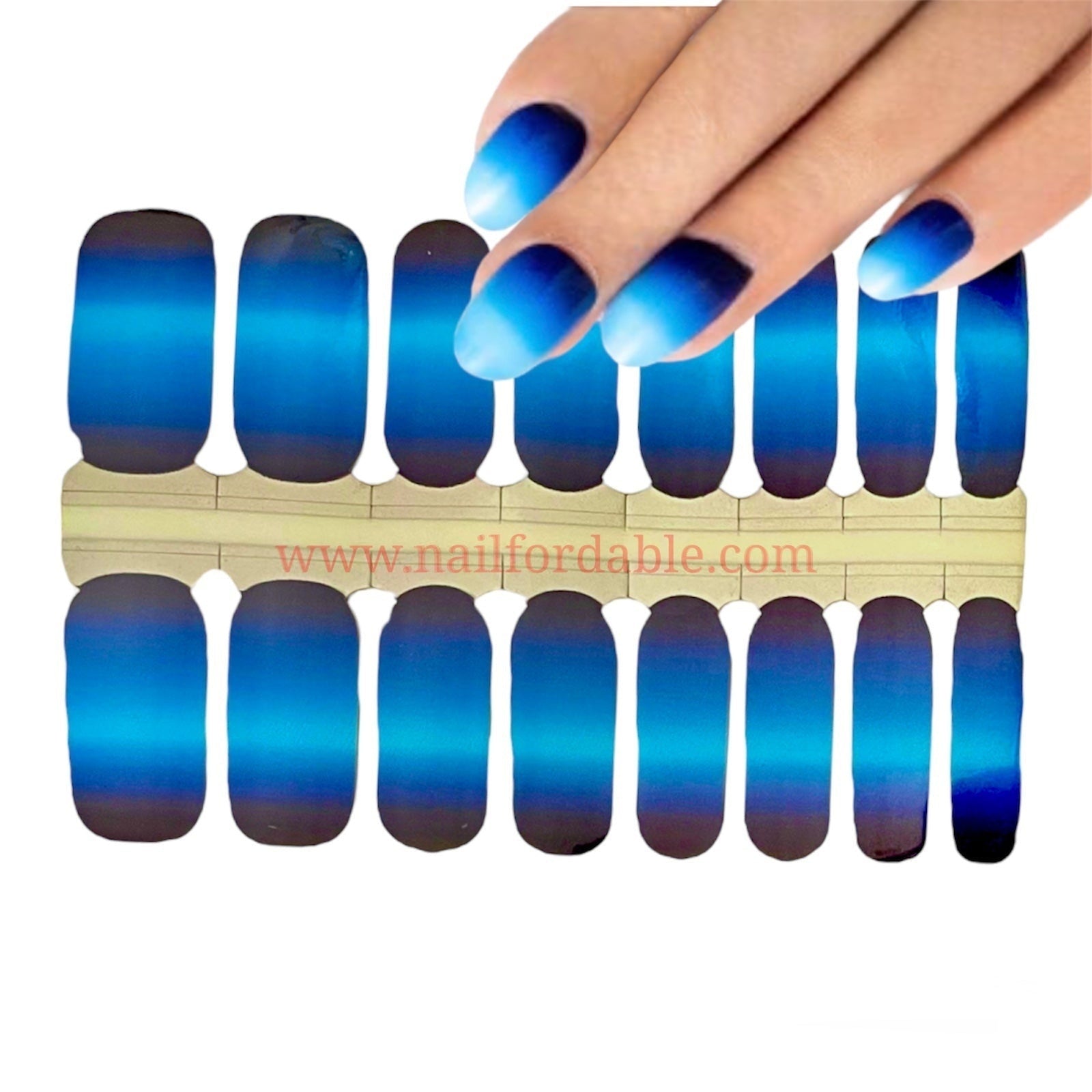 Deep blue Nail Wraps | Semi Cured Gel Wraps | Gel Nail Wraps |Nail Polish | Nail Stickers