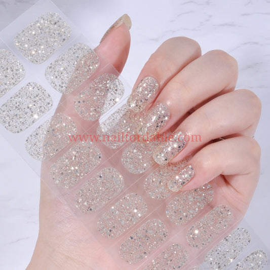 Champagne Gold- Cured Gel Wraps Air Dry/Non UV Nail Wraps | Semi Cured Gel Wraps | Gel Nail Wraps |Nail Polish | Nail Stickers