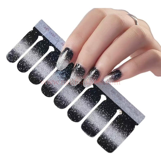 Dark Galaxy gradient Nail Wraps | Semi Cured Gel Wraps | Gel Nail Wraps |Nail Polish | Nail Stickers