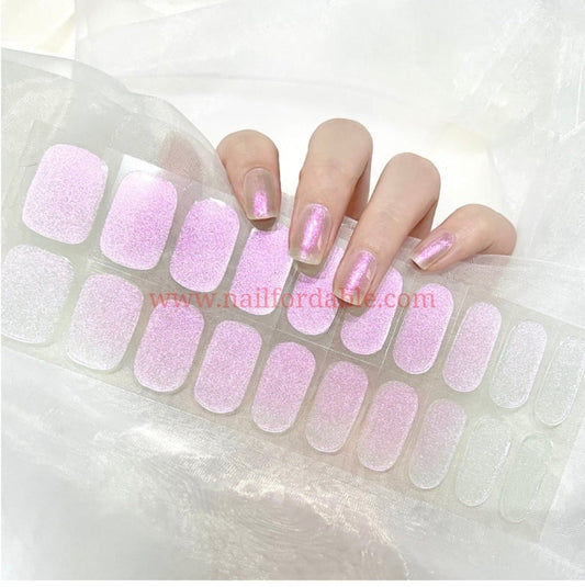 Pink Chameleon - Cured Gel Wraps Air Dry/Non UV Nail Wraps | Semi Cured Gel Wraps | Gel Nail Wraps |Nail Polish | Nail Stickers