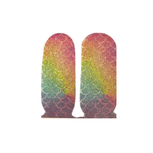 Rainbow mermaid accents | Nail Wraps | Nail Stickers | Nail Strips | Gel Nails | Nail Polish Wraps - Nailfordable