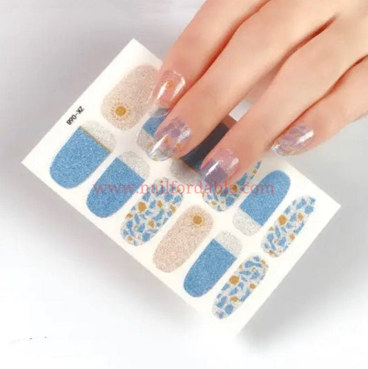 Blue lake | Nail Wraps | Nail Stickers | Nail Strips | Gel Nails | Nail Polish Wraps - Nailfordable