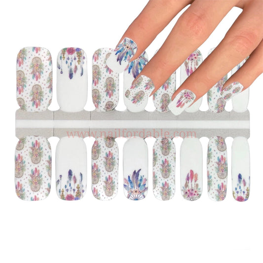 Catching dreams Nail Wraps | Semi Cured Gel Wraps | Gel Nail Wraps |Nail Polish | Nail Stickers
