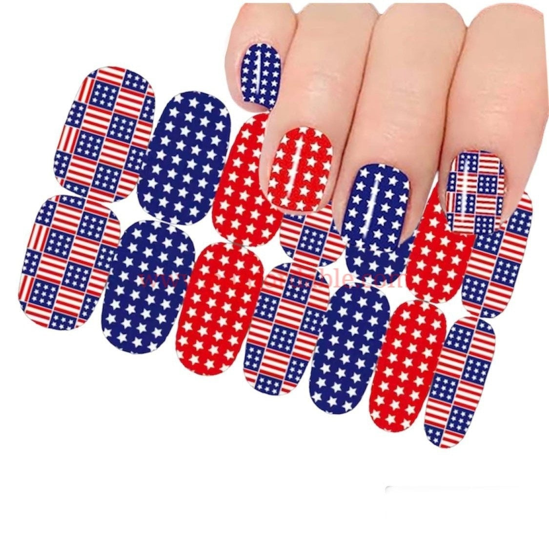 US Flags | Nail Wraps | Nail Stickers | Nail Strips | Gel Nails | Nail ...