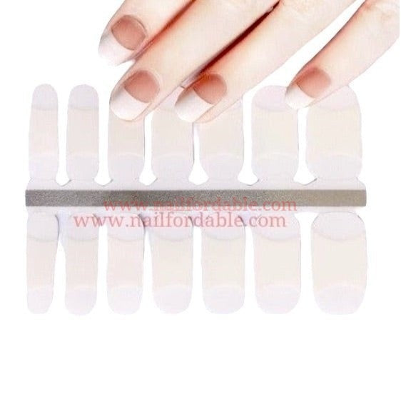 Classic White French tips Nail Wraps | Semi Cured Gel Wraps | Gel Nail Wraps |Nail Polish | Nail Stickers