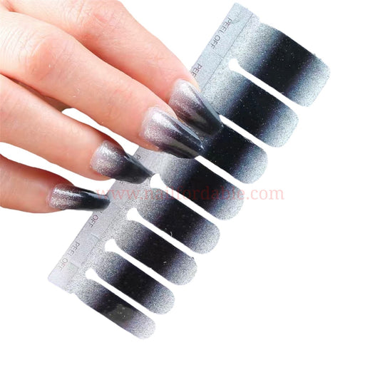 Dark Vanishing gradient Nail Wraps | Semi Cured Gel Wraps | Gel Nail Wraps |Nail Polish | Nail Stickers