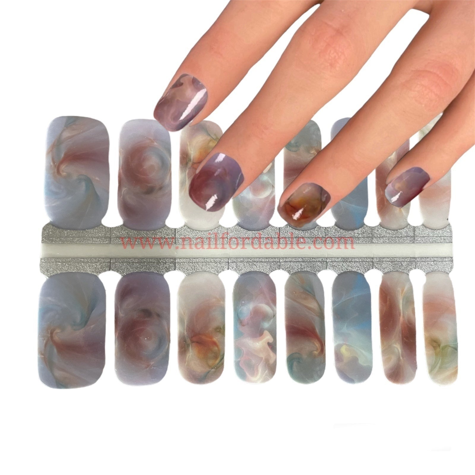Pearls of the Ocean Nail Wraps | Semi Cured Gel Wraps | Gel Nail Wraps |Nail Polish | Nail Stickers