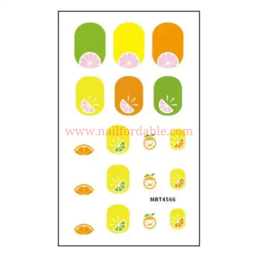 Limes and Oranges Nail Wraps | Semi Cured Gel Wraps | Gel Nail Wraps |Nail Polish | Nail Stickers