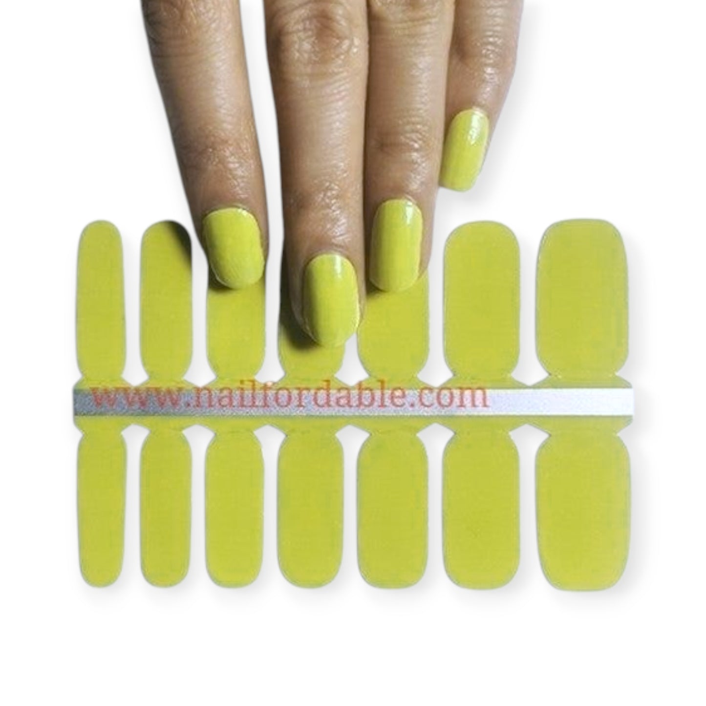 Yellow-Green | Nail Wraps | Nail Stickers | Nail Strips | Gel Nails | Nail Polish Wraps - Nailfordable