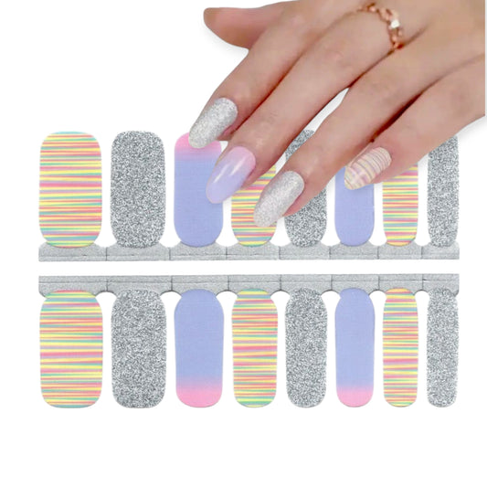 Party of colors | Nail Wraps | Nail Stickers | Nail Strips | Gel Nails | Nail Polish Wraps - Nailfordable