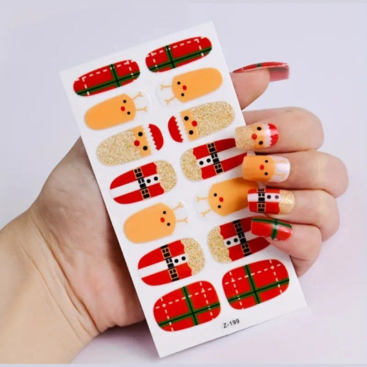 Santa outfit | Nail Wraps | Nail Stickers | Nail Strips | Gel Nails | Nail Polish Wraps - Nailfordable