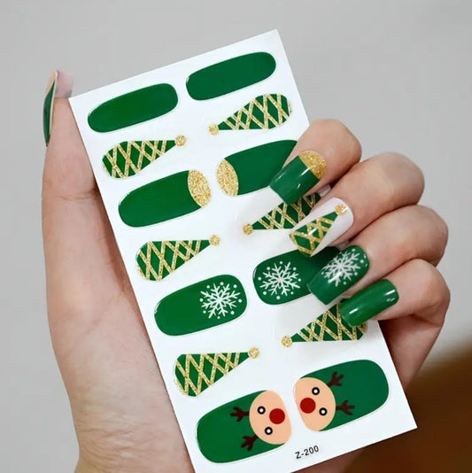 Christmas trees | Nail Wraps | Nail Stickers | Nail Strips | Gel Nails | Nail Polish Wraps - Nailfordable