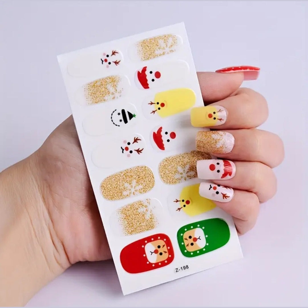 Blitzen reindeer | Nail Wraps | Nail Stickers | Nail Strips | Gel Nails | Nail Polish Wraps - Nailfordable