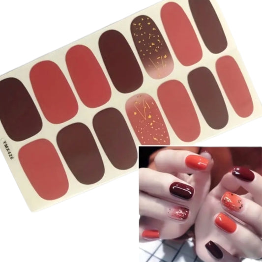 Gold sparkles | Nail Wraps | Nail Stickers | Nail Strips | Gel Nails | Nail Polish Wraps - Nailfordable