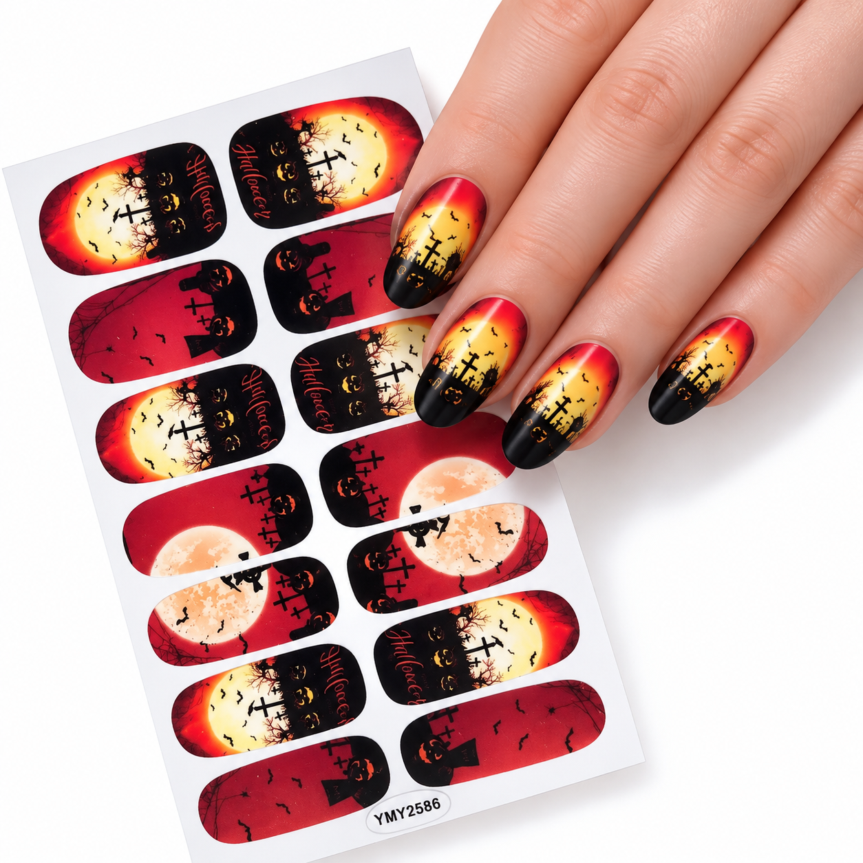Wicked cementery | Nail Wraps | Nail Stickers | Nail Strips | Gel Nails | Nail Polish Wraps - Nailfordable