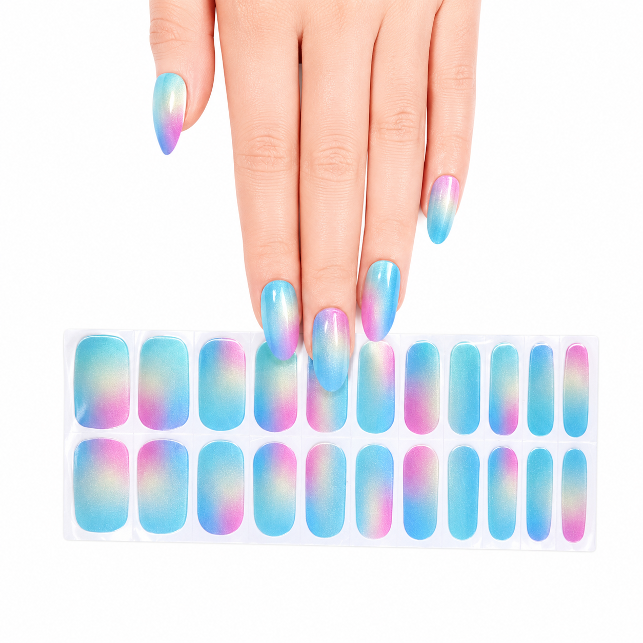 Shade of Rainbow - Cured Gel Wraps (Air Dry/Non UV)