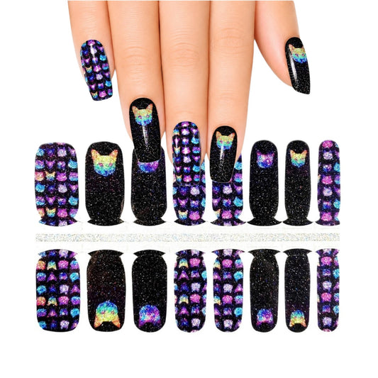 Night cats | Nail Wraps | Nail Stickers | Nail Strips | Gel Nails | Nail Polish Wraps - Nailfordable