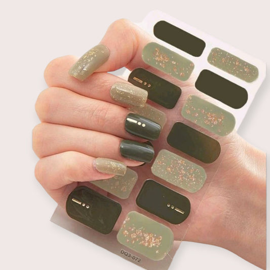Green treasure | Nail Wraps | Nail Stickers | Nail Strips | Gel Nails | Nail Polish Wraps - Nailfordable