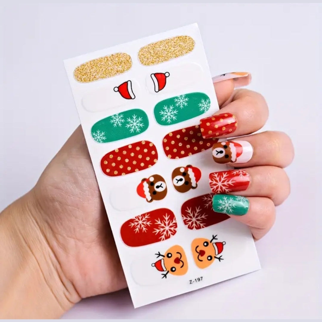 Christmas plushies | Nail Wraps | Nail Stickers | Nail Strips | Gel Nails | Nail Polish Wraps - Nailfordable