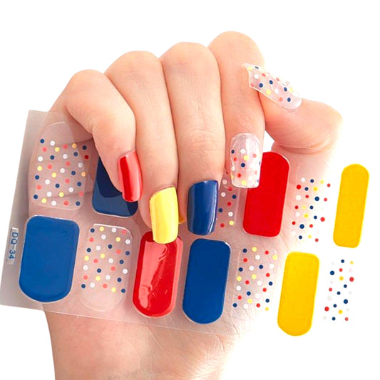 Dotty rain | Nail Wraps | Nail Stickers | Nail Strips | Gel Nails | Nail Polish Wraps - Nailfordable