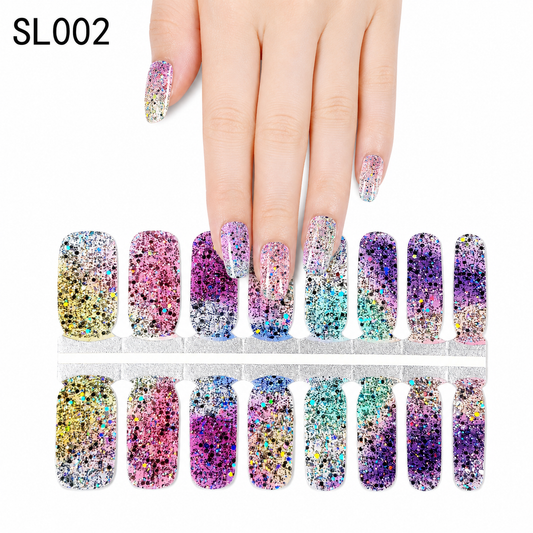 Color sparks | Nail Wraps | Nail Stickers | Nail Strips | Gel Nails | Nail Polish Wraps - Nailfordable