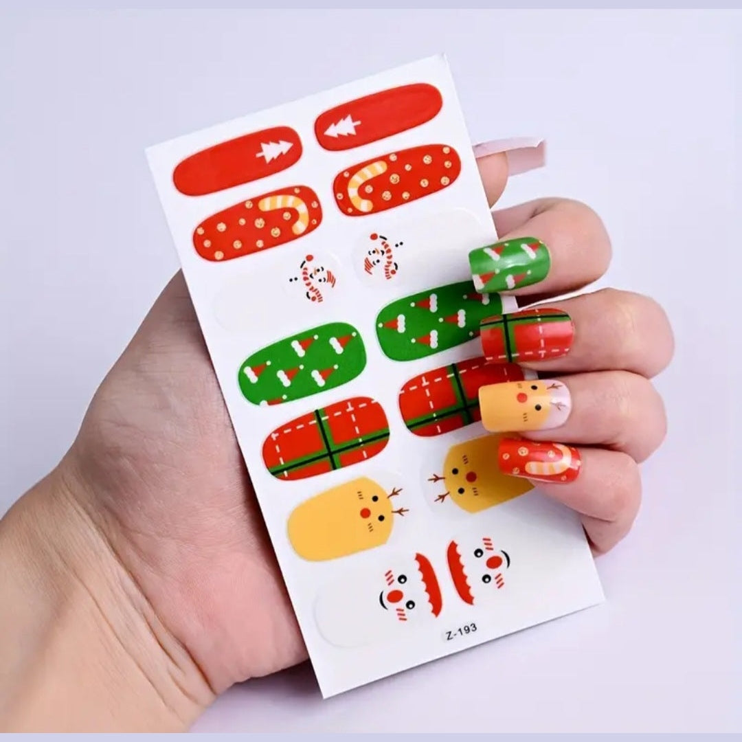 Christmas happiness | Nail Wraps | Nail Stickers | Nail Strips | Gel Nails | Nail Polish Wraps - Nailfordable