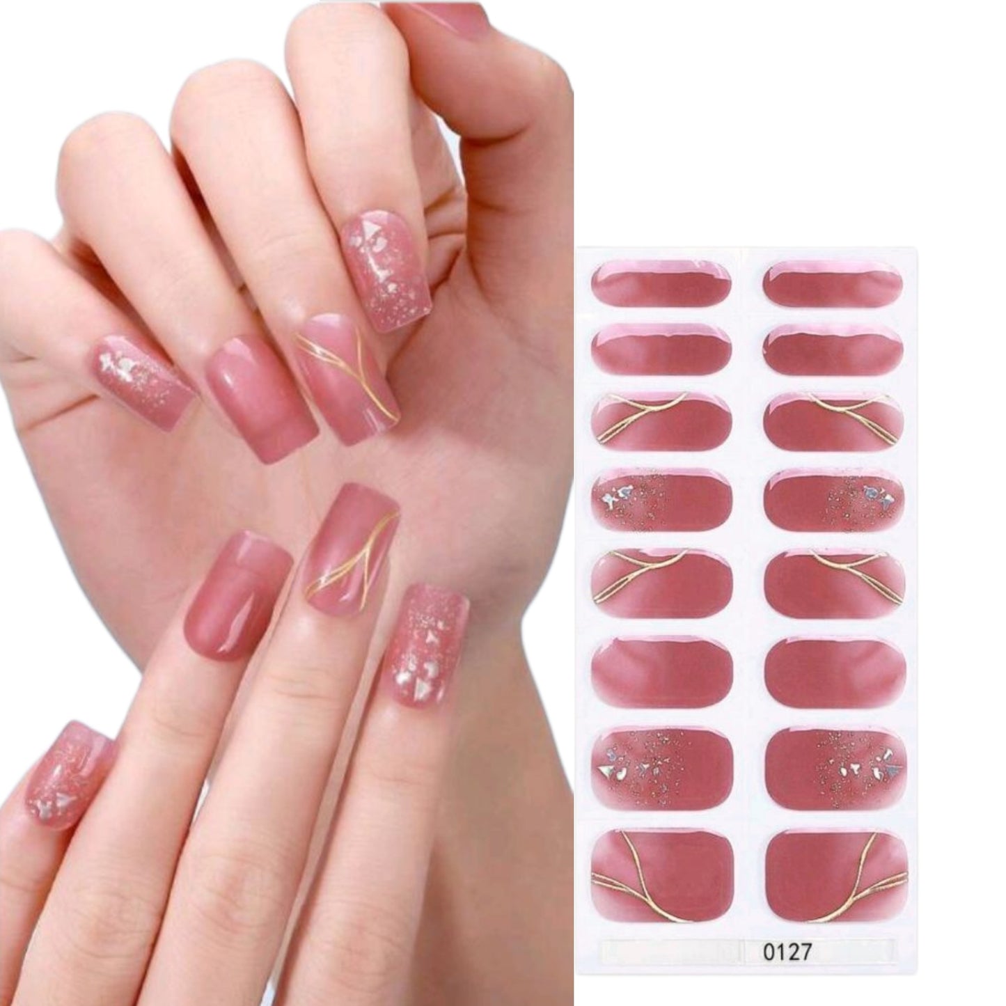 Windy - Semi-Cured Gel Wraps UV | Nail Wraps | Nail Stickers | Nail Strips | Gel Nails | Nail Polish Wraps - Nailfordable