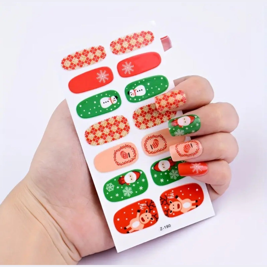 Hi Santa | Nail Wraps | Nail Stickers | Nail Strips | Gel Nails | Nail Polish Wraps - Nailfordable