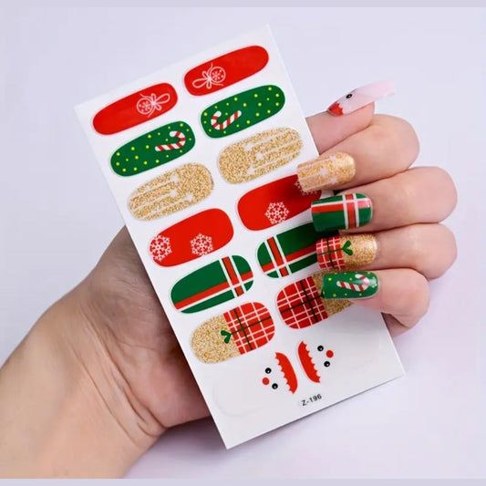 Cozy Christmas Day | Nail Wraps | Nail Stickers | Nail Strips | Gel Nails | Nail Polish Wraps - Nailfordable