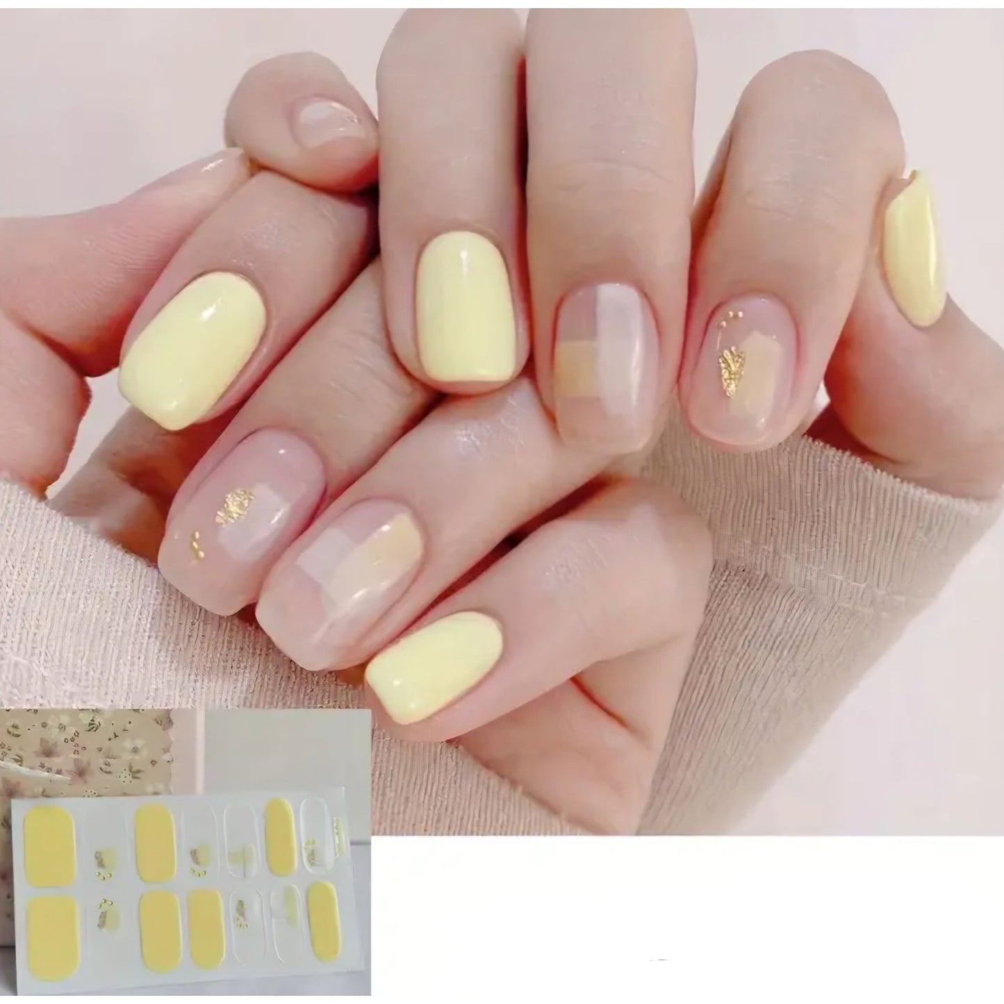 Yellow Art | Nail Wraps | Nail Stickers | Nail Strips | Gel Nails | Nail Polish Wraps - Nailfordable