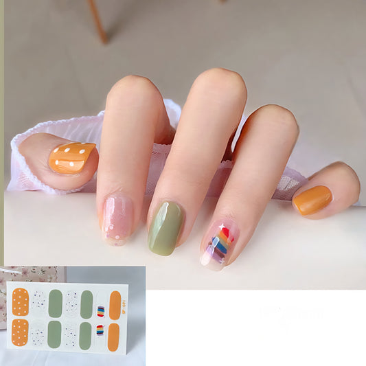 Dots and Rainbow | Nail Wraps | Nail Stickers | Nail Strips | Gel Nails | Nail Polish Wraps - Nailfordable