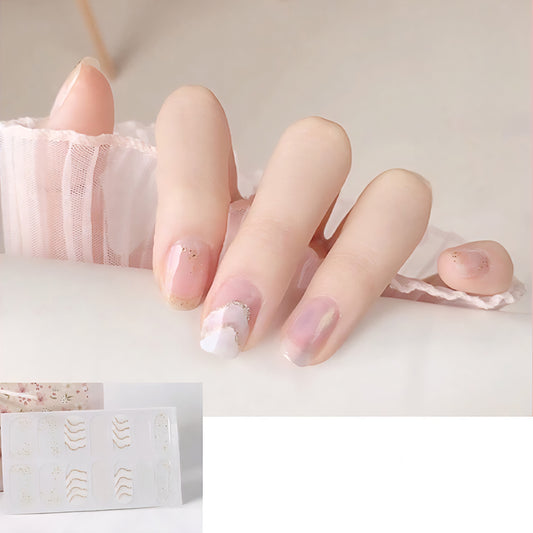 White Shell | Nail Wraps | Nail Stickers | Nail Strips | Gel Nails | Nail Polish Wraps - Nailfordable