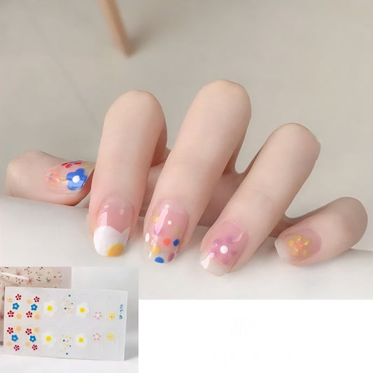 Flowers mix | Nail Wraps | Nail Stickers | Nail Strips | Gel Nails | Nail Polish Wraps - Nailfordable