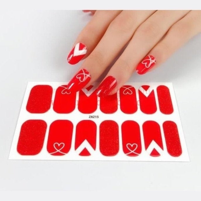 Way to my heart Nail Wraps | Semi Cured Gel Wraps | Gel Nail Wraps |Nail Polish | Nail Stickers