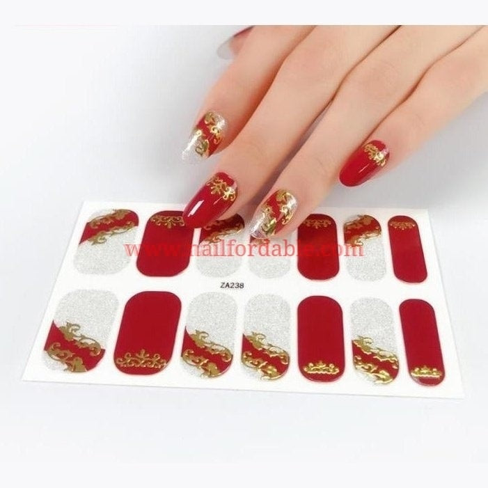 Gold crown Nail Wraps | Semi Cured Gel Wraps | Gel Nail Wraps |Nail Polish | Nail Stickers