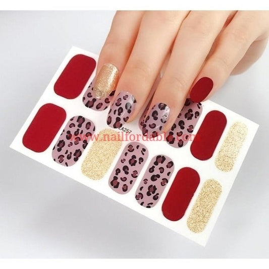 Cheetah print mix | Nail Wraps | Nail Stickers | Nail Strips | Gel Nails | Nail Polish Wraps - Nailfordable