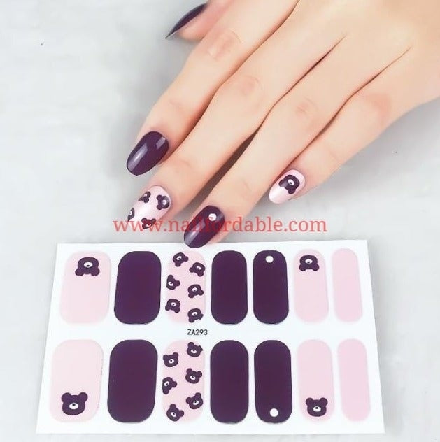 Teddy bear Nail Wraps Nail Stickers Nail Strips Gel Nails